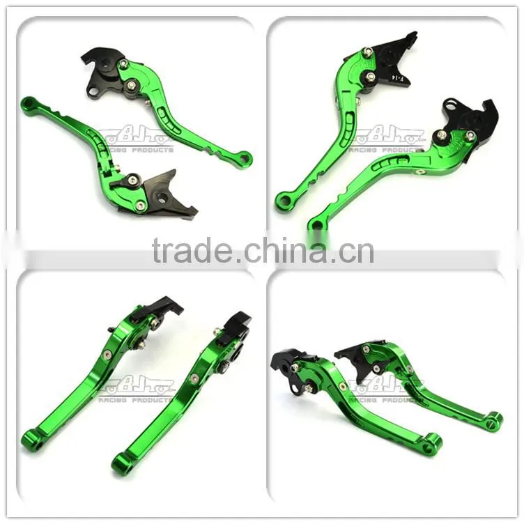 BJ-LS-009 High Performance 3D CNC Adjustable Folding Aluminum Motorcycle Brake Clutch Lever for Kawasaki ZX6R/636, ZX10R