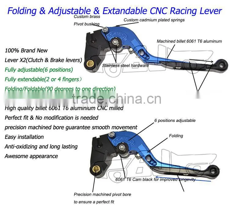 BJ-LS-001 Aluminum motorcycle adjustable brake lever