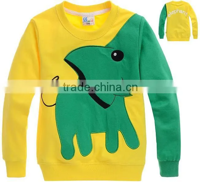 round neck cotton long sleeve cotton t shirt with printing