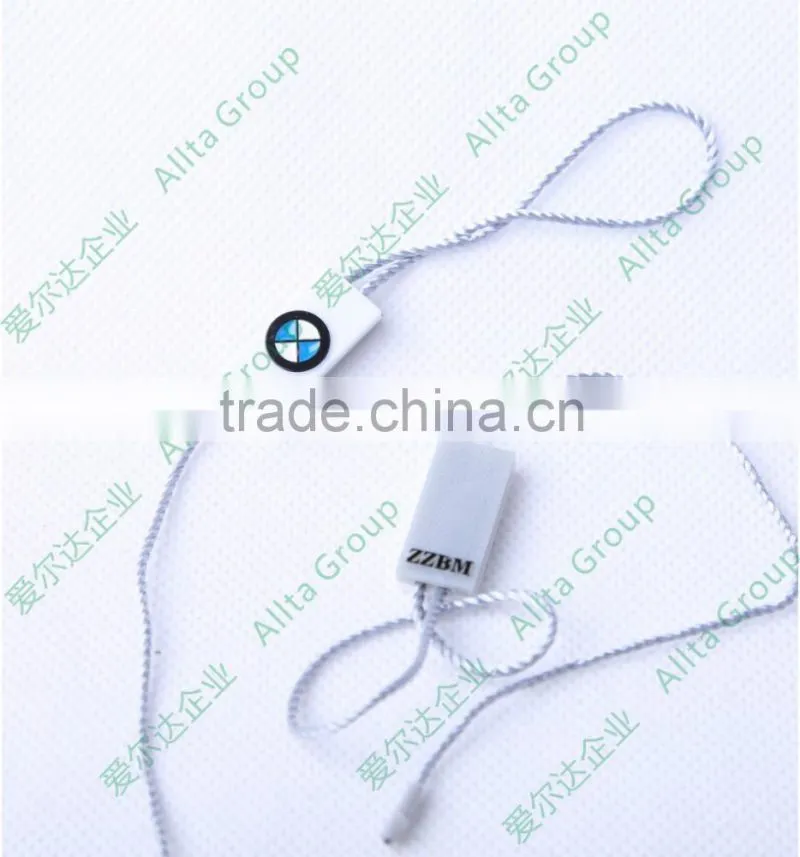 Custom High Quality garment plastic brand logo embossed seal tag