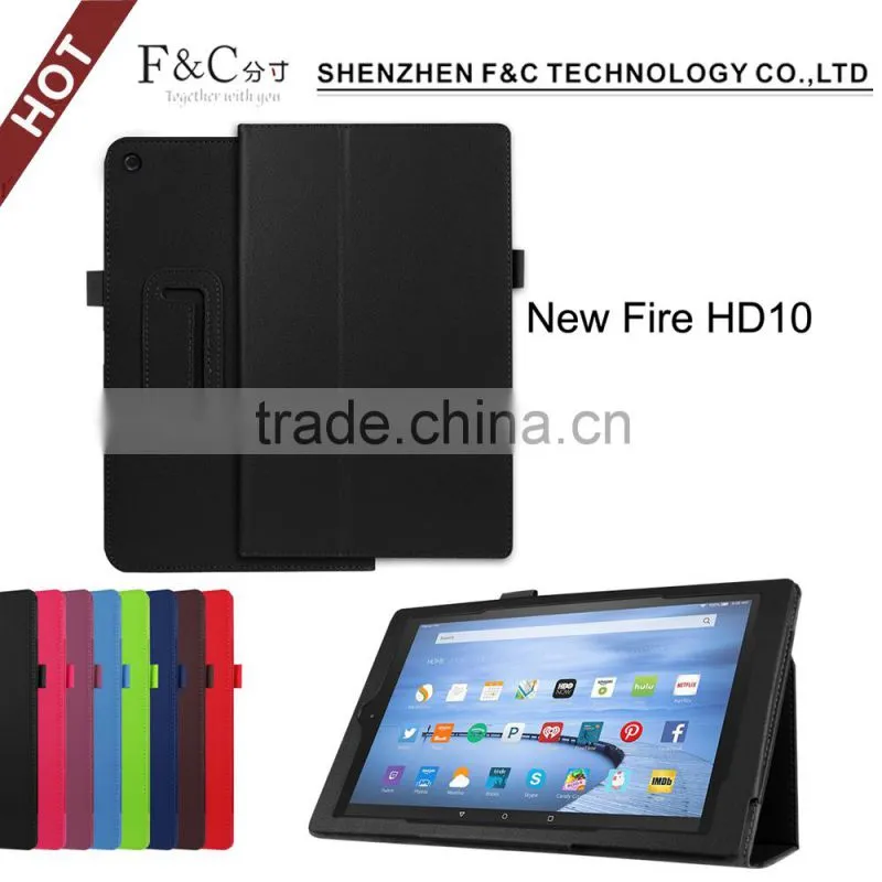 Wholesales Ultra Slim Smart Leather Case Cover case for 2015 Kindle fire HD 10