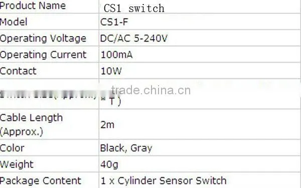 CS1 sensor switch pneumatic sensor switch