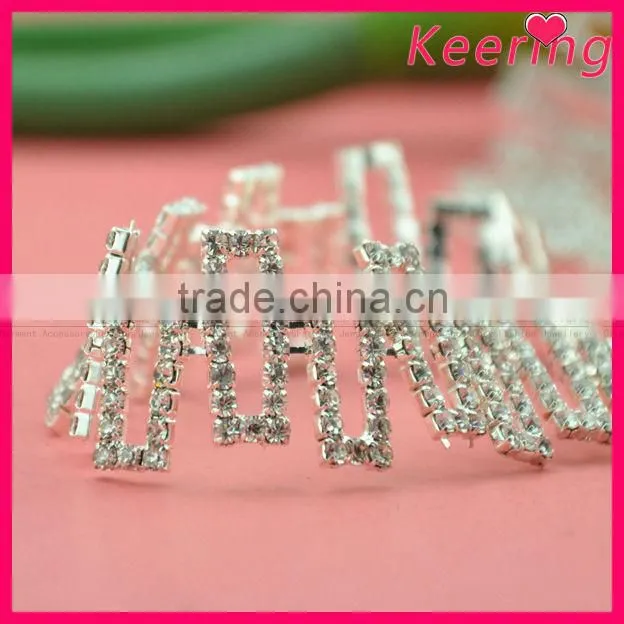 bling bling fashion rectangle joint crystal decorative rhinestone chain WRC-224