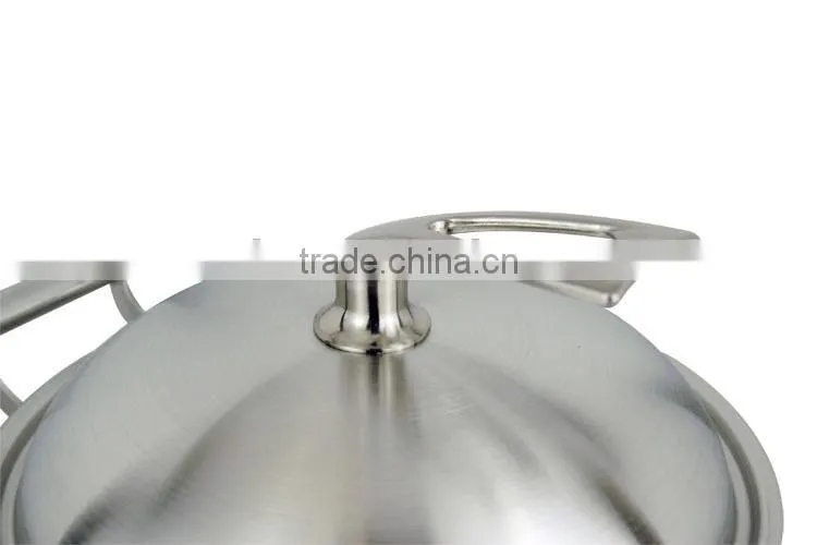Top Quality Food Grade 304 Stainless Steel Cookng Frying Pan with Lids