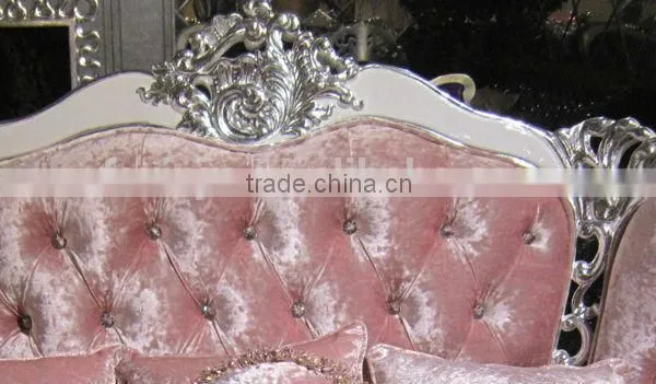 Pink fabric sofa set / sofa wood carving living room furniture / alibaba italian party sofa set YB55