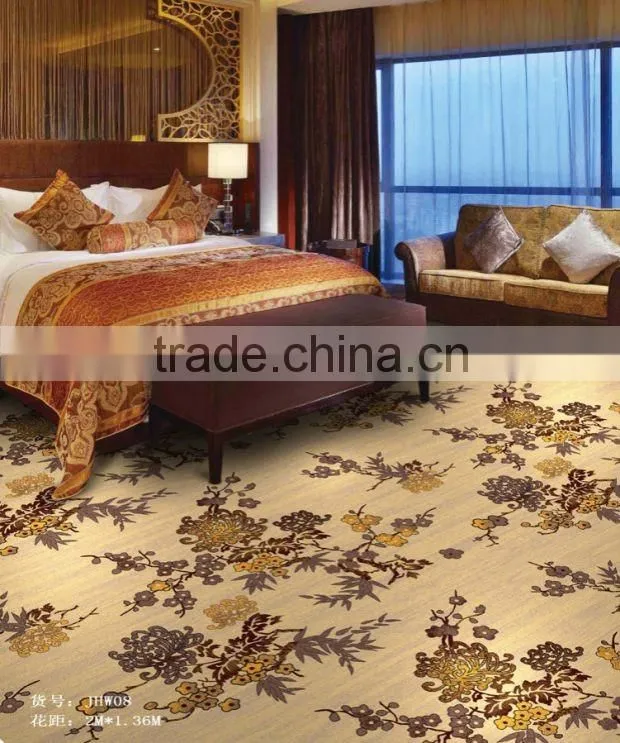 High Quality Luxury Warmth Fireproof Polyester Yarn Hotel Hall Corridor Carpet Customize Pattern Star Carpet