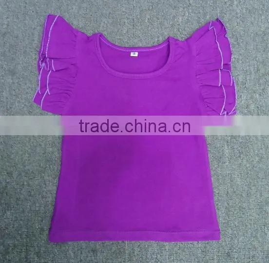 Hot sale Classical plain kids tank tops,ruffle kids tank tops,children's tops in stock