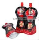 half aluminum foil and half transparent stand up pouch with ziplok