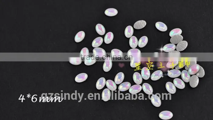 Korean Style Glass Resin Stone Opal Color Decorative Stones ZX:SZ573