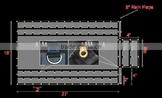 100% polyester pvc vinyl steel tarps