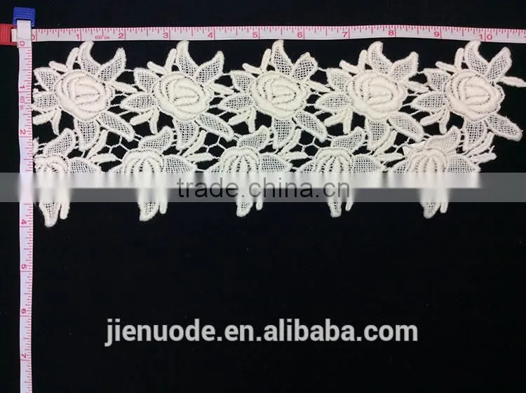 China Wholesale Handmade Embroidered Soft Embroidered Bridal Lace Trim