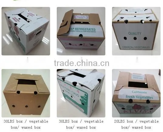Waxed Vegetable Corrugated Box