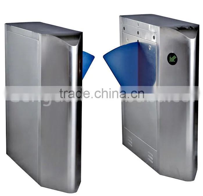 Semi automatic bus and railway stations flap turnstile
