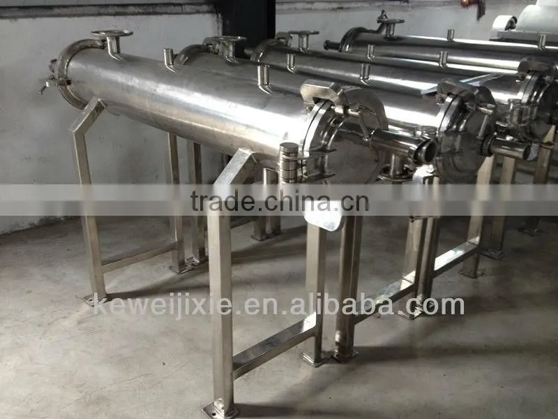 Tubular type fruit juice sterilizer for fluid