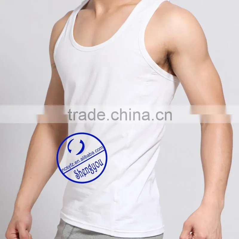Custom blank wholesale gym mens stringer bodybuilding tank top