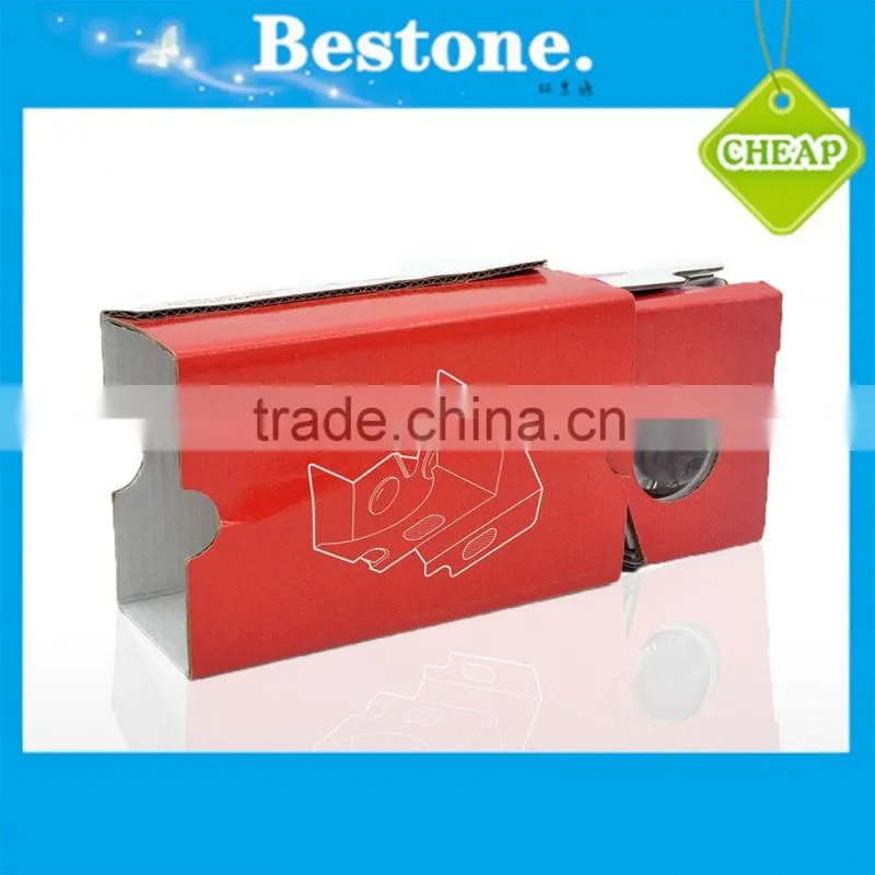 New design high quality cardboard 3d glasses v2.0 custom logo google cardboard v2.0 vr box
