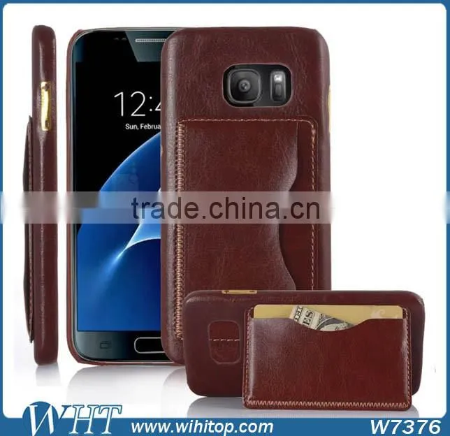 for S7 TPU Leather Card Case, for Samsung Galaxy S7 Case