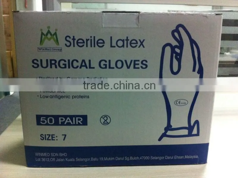 disposble latex surgical gloves