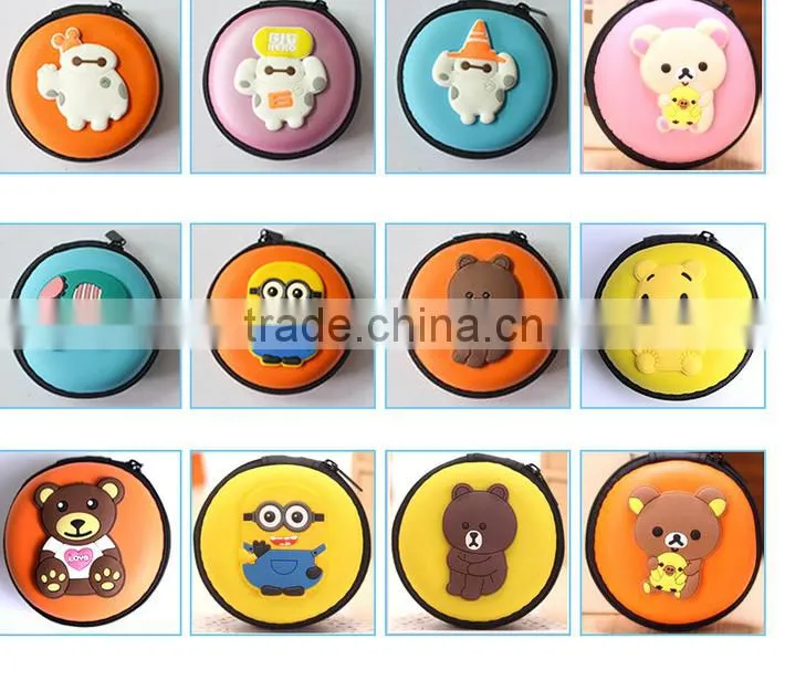 Wholesale waterproof Korean earphone key zero coin purse bag,creative zero wallet zipper bag