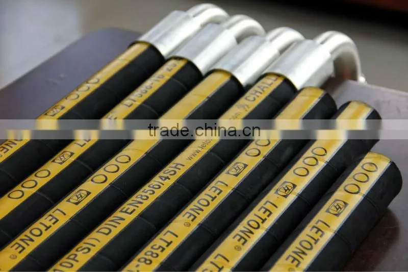 high pressure 4 steel wire flexible hydraulic rubber hose
