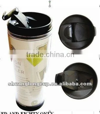 12oz mugs with paper eco-friendly plastic coffee mug