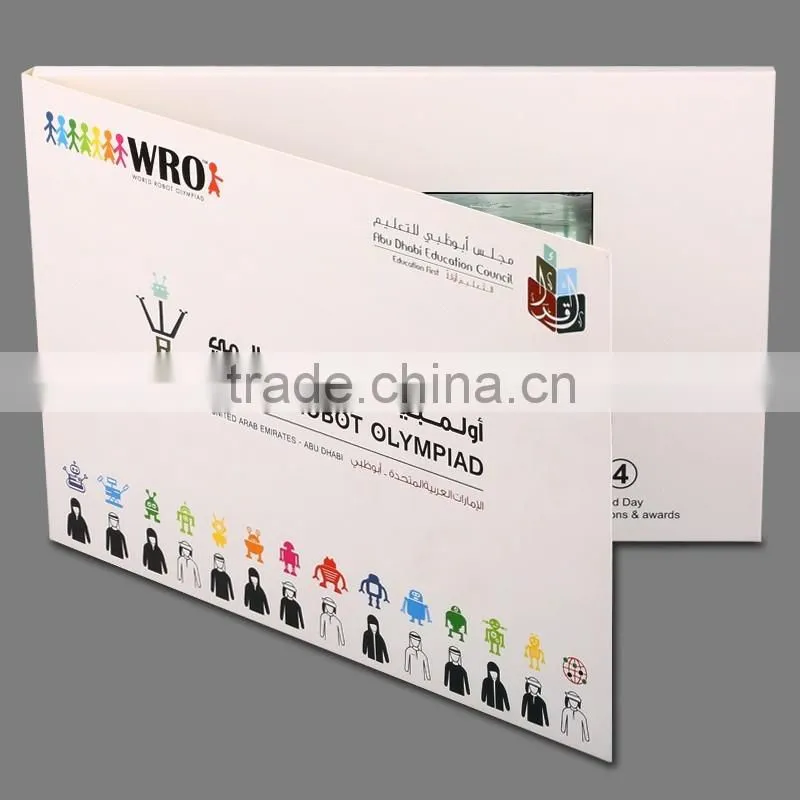 Customize 2.4", 2.8", 4.3", 5", 7", 10.1" TFT Screen LCD Video Brochure Card