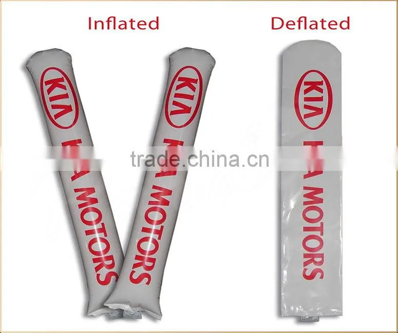 PE inflatable cheering sticks,promotional plastic cheering sticks