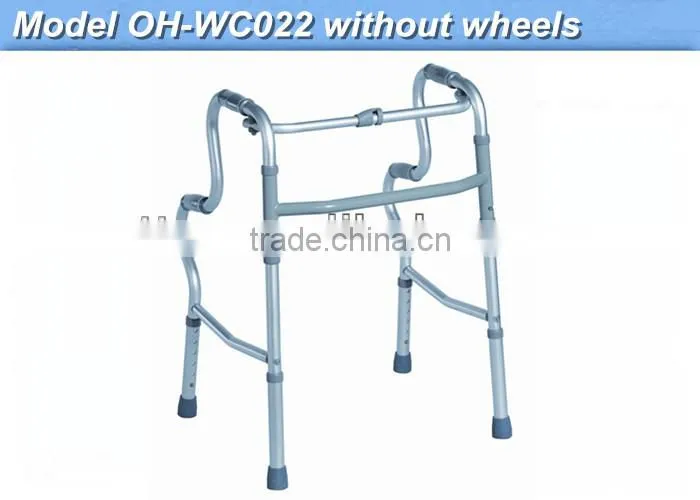 Aluminum folding mobility walkers