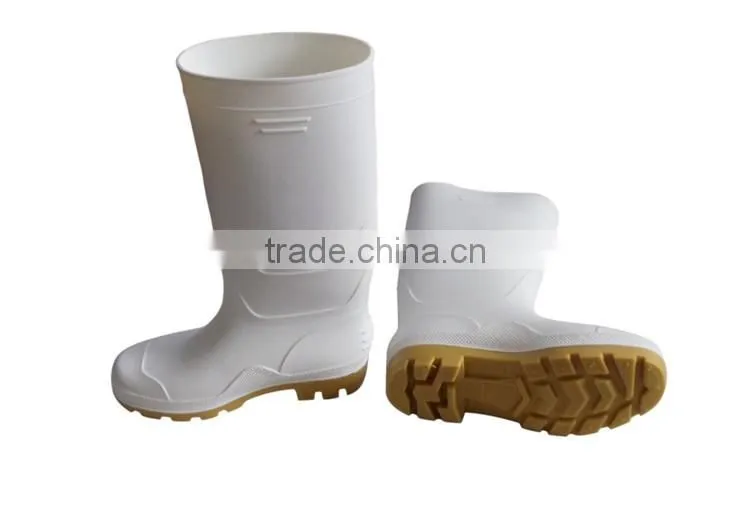 white pvc rain shoes without steel toe,wellington boots