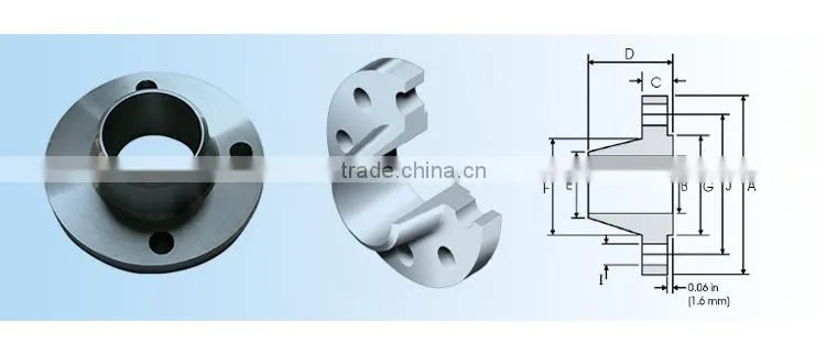 BS 4504 Carbon Steel forged Welding Neck Flange