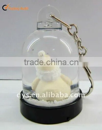Santa Claus Snow Globe Key Chain/Key Ring