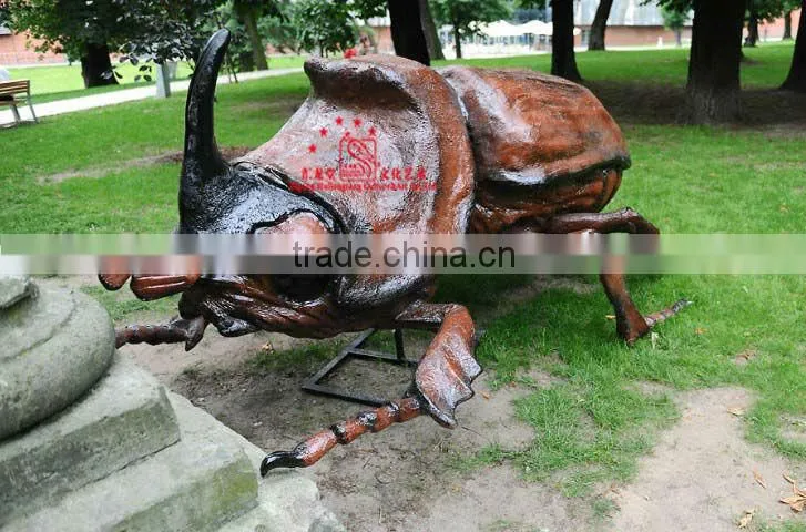 Insects fiberglass Sculpture Beetle Model for Decoration