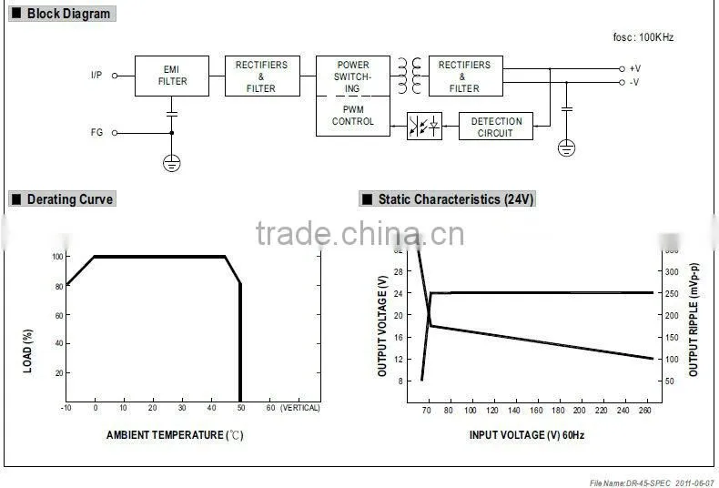 Mean Well 45W 5V Industrial DIN Rail Power Supply DR-4505