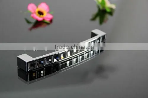 Hardware crystal square diamond bridge handle 128mm pitch