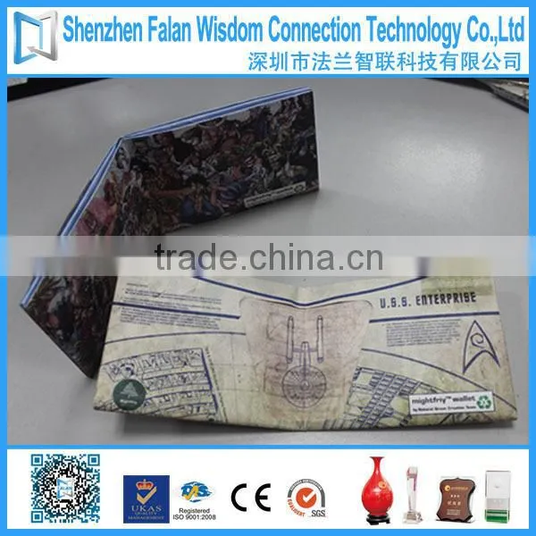 2015 Cheapest Custom tyvek paper wallet
