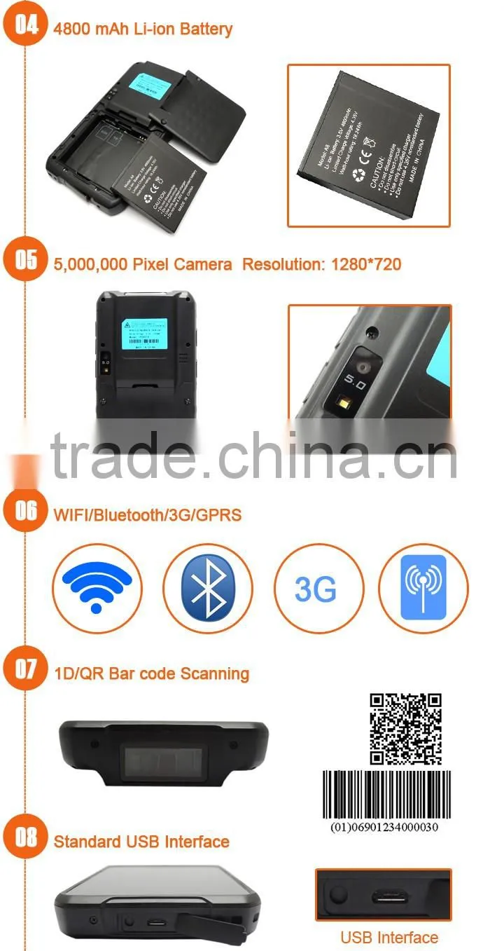 IPDA014 Industrial PDA Android Android PDA RFID Reader