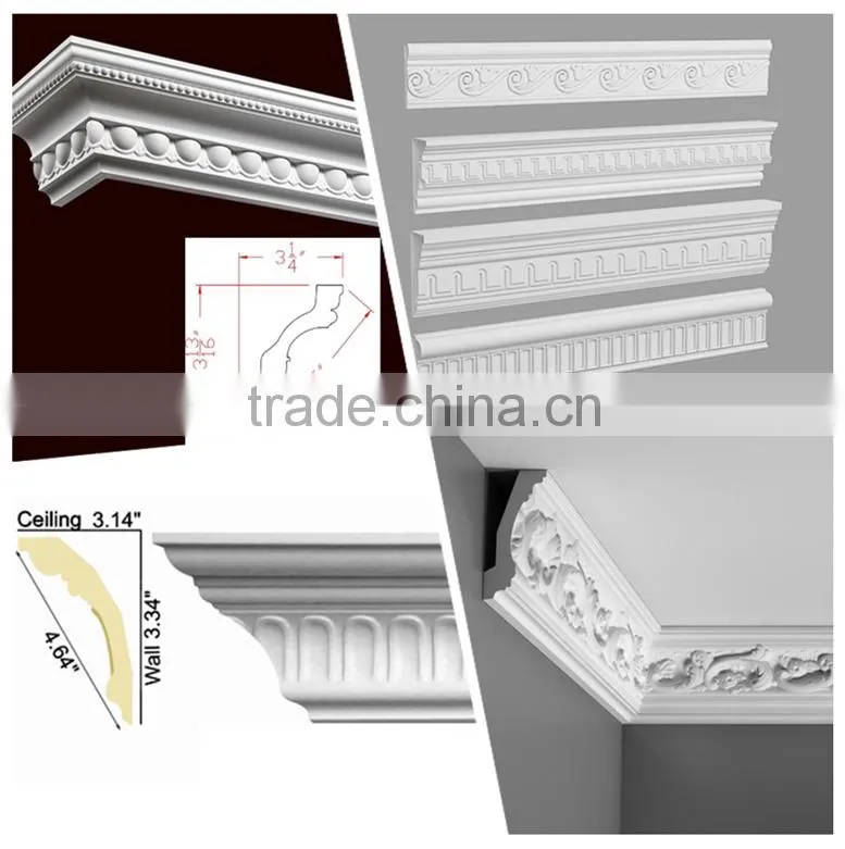High-Density Polyurethane Decoration Products / PU Cornice / PU Moulding