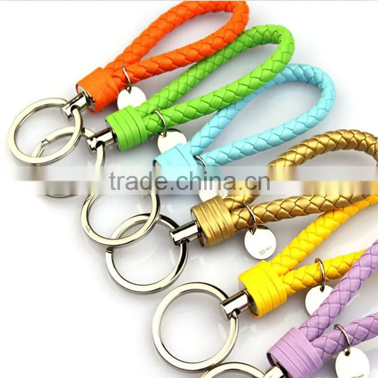 European style Personalized metal keychain souvenir,High Quality PU leather keyring