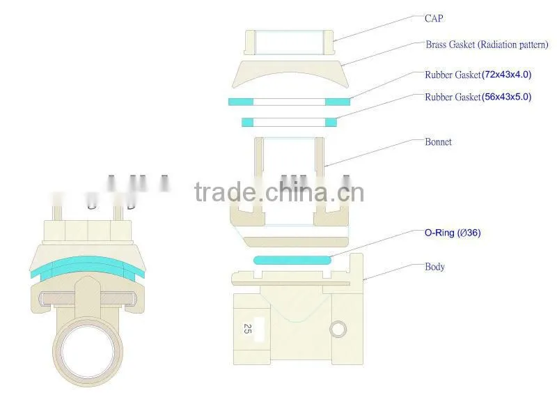 Light weight style Pitless Adapter Deep valve DZR 13.6USD