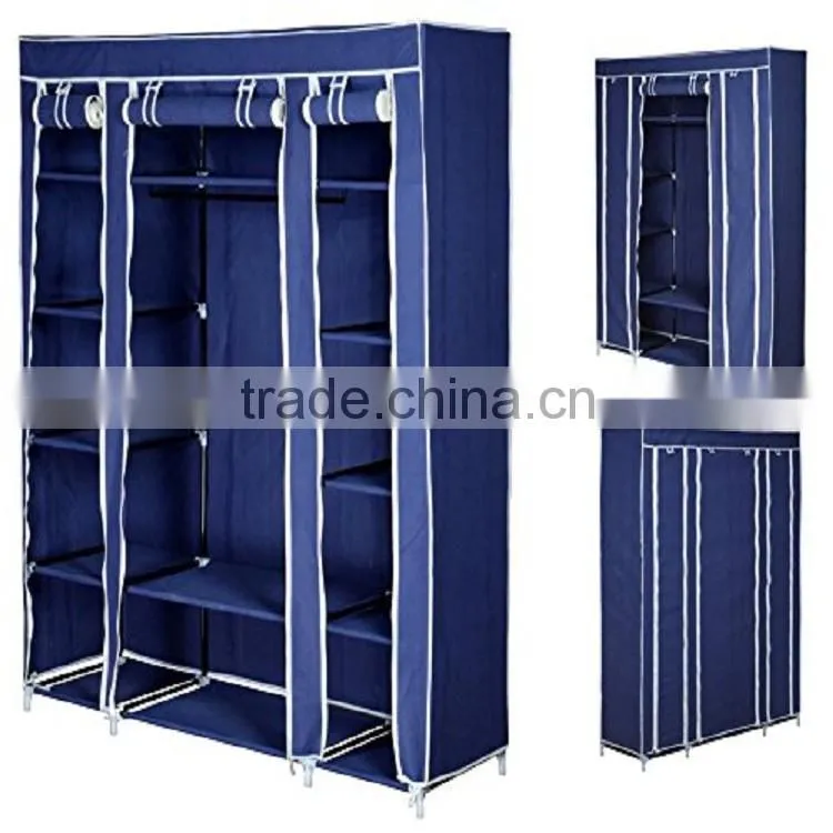 non-woven fabirc folding iron wardrobe