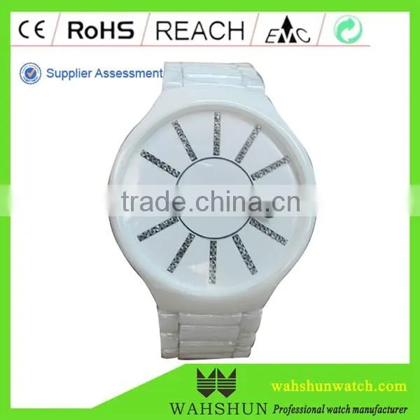 High quality 2016 hot sale luxury simple ceramic watch sapphire watches for men and ladies