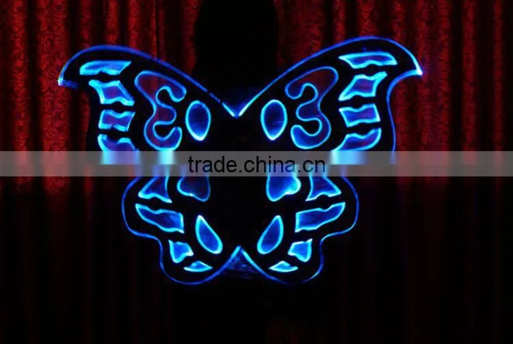 Full color led angel wing/lighted angel wings for stage show/light up fairy wings