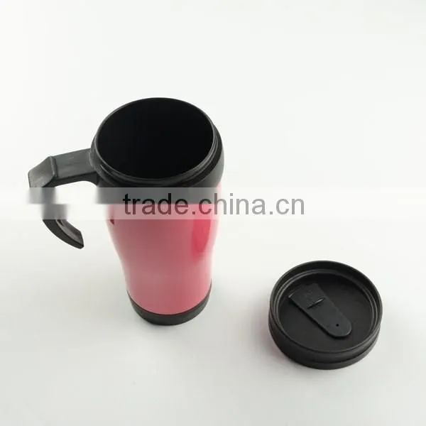 450ml Double Wall Plastic Travel Coffee Mug for promotion