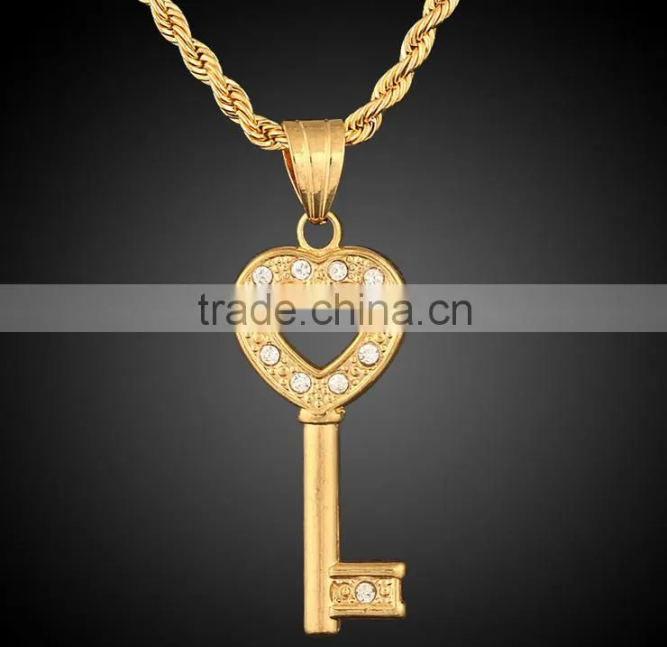 ATHENAA Cheap Jesus Cross Pendant for Jewelry Making, 18k gold Color Jewelry /Keep Color 1 Year
