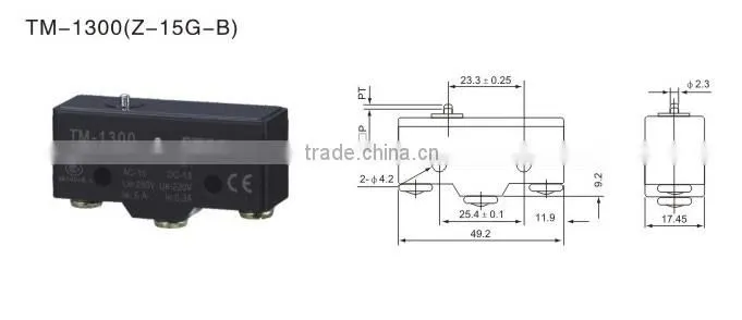Micro switch TM 1300 Z-15G-B