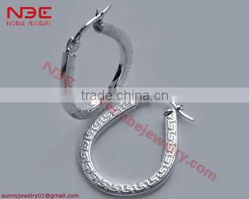 925 silver hoop earrings with AAA CZ Stones