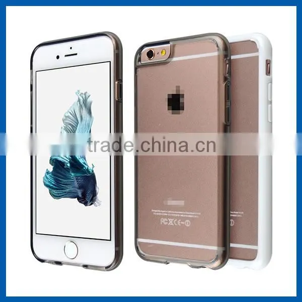 C&T Hybrid Transparent Clear Hard Peacock panel TPU Bumper Case Cover for Apple iPhone 6 6s