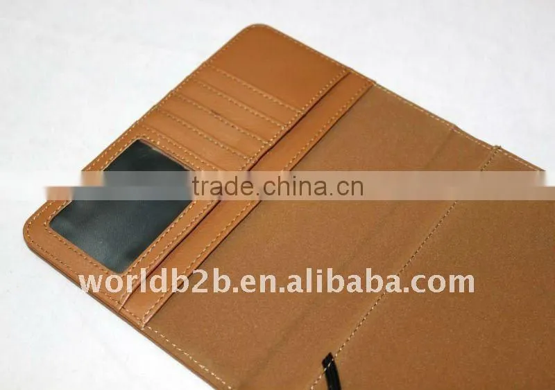 Booklet design Leather Cover Case for the Kindle Touch,with Card Slot