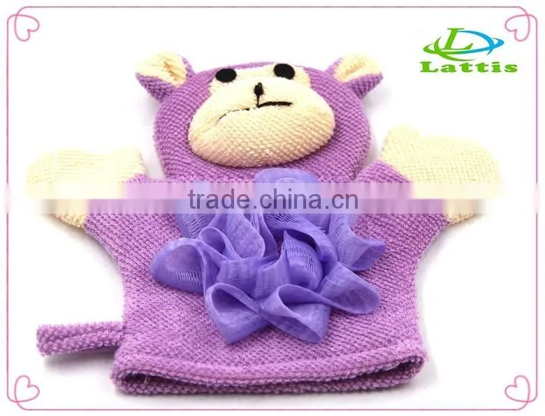 SEDEX Factory custom wholesale cute design child bath gloves/bath glove