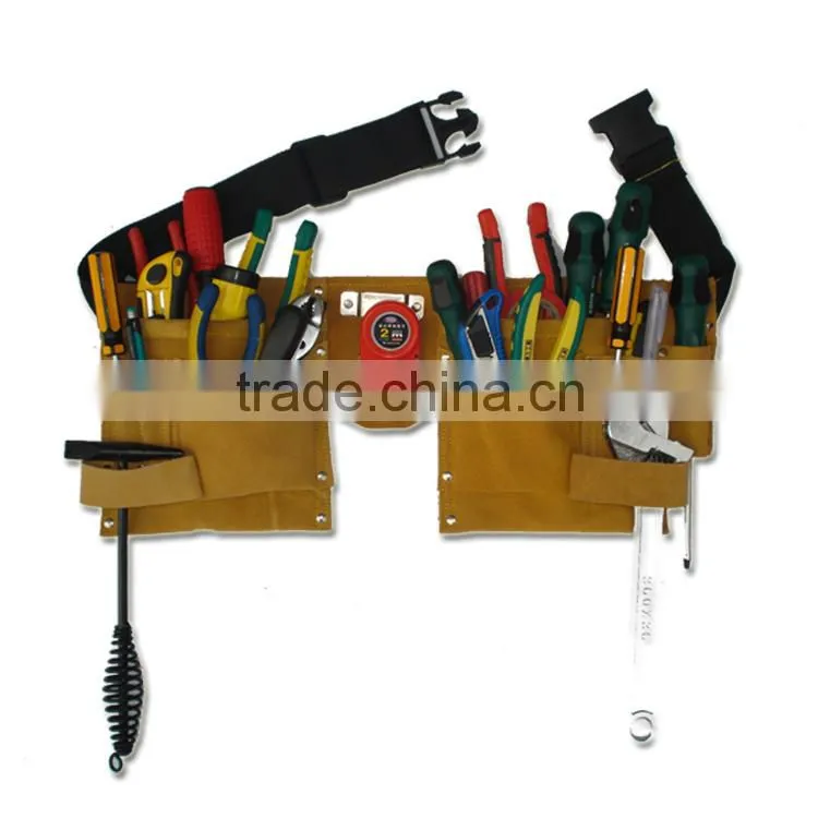New 10 Pocket Pouch Tool waist belt bag Electrician Carpenter Contractor Construction